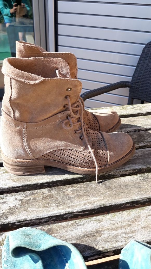 Botas de verão em pele, 38