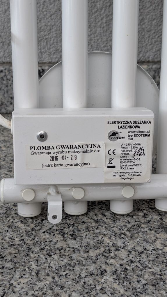 Grzejniki Wisząca elektryczna suszarka ELTERM 320W. ECOTERM II MINI