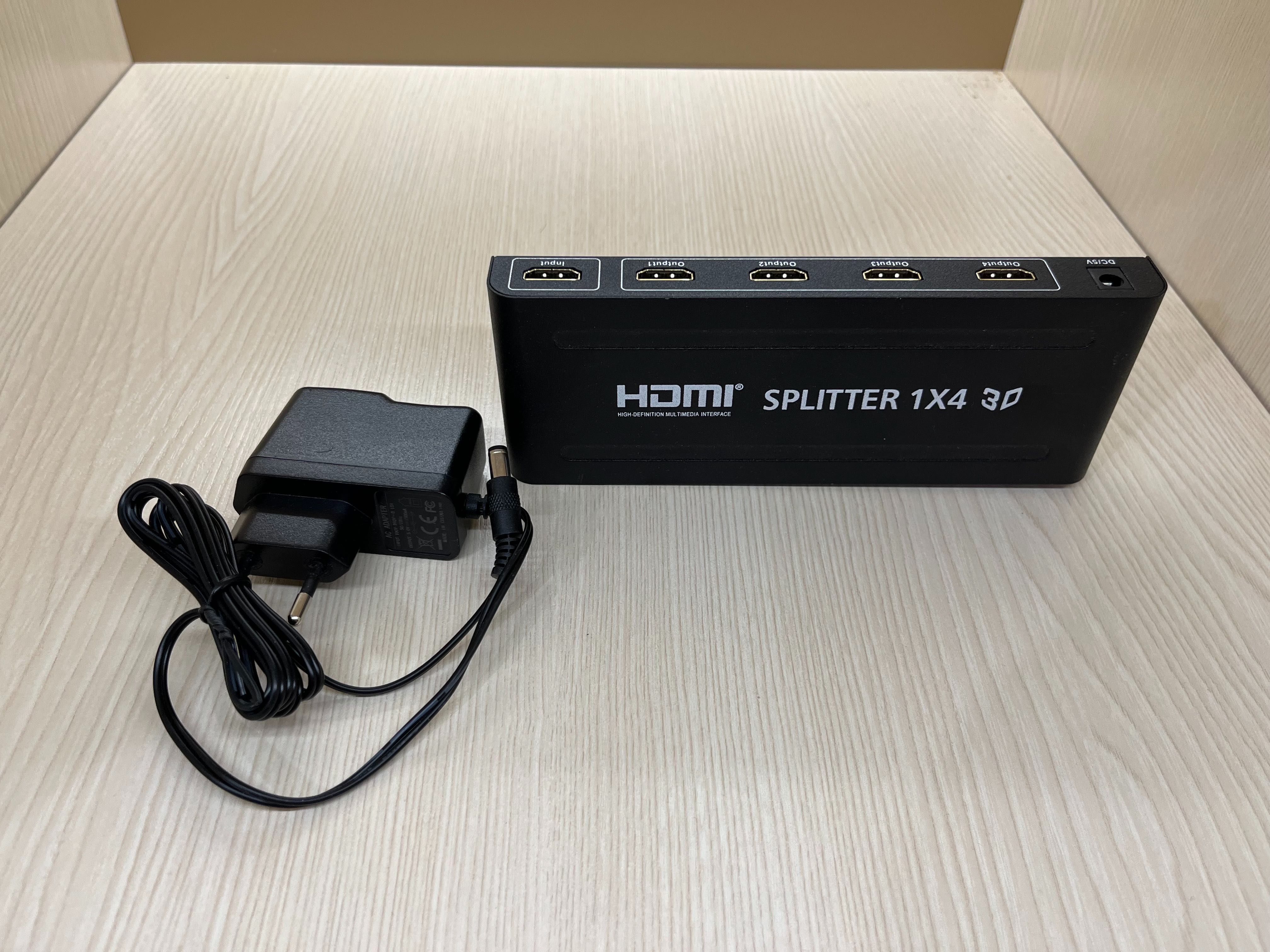 HDMI Splitter 1x4 obrazu i dźwięku - używany + gratis
