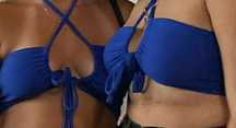 Top azul, poucas vezes usado