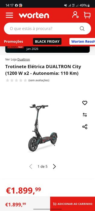 Trotinete elétrica DUALTRON CITY