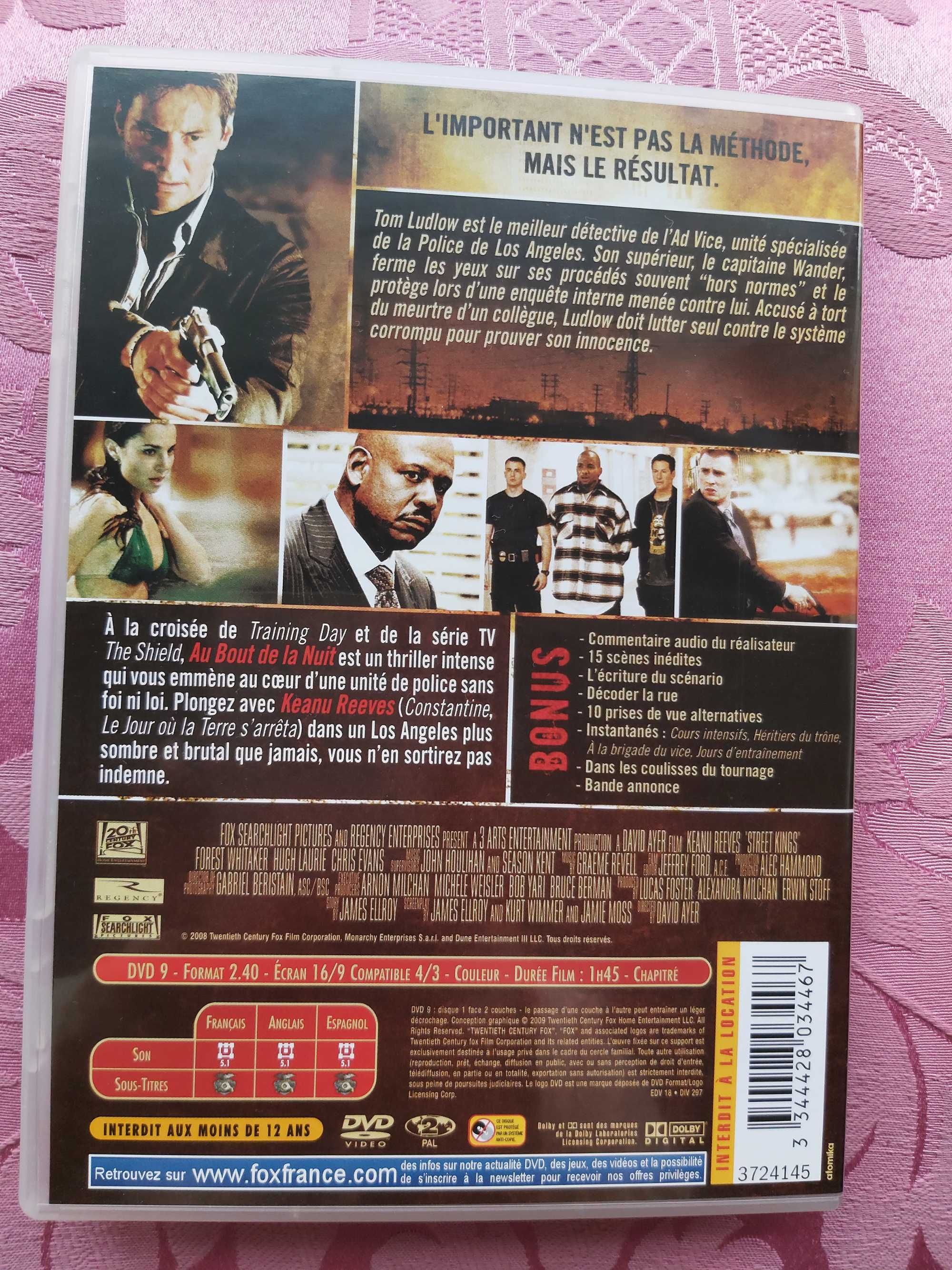 DVD policial "STREET KINGS" com Keanu Reeves e Forest Whitaker