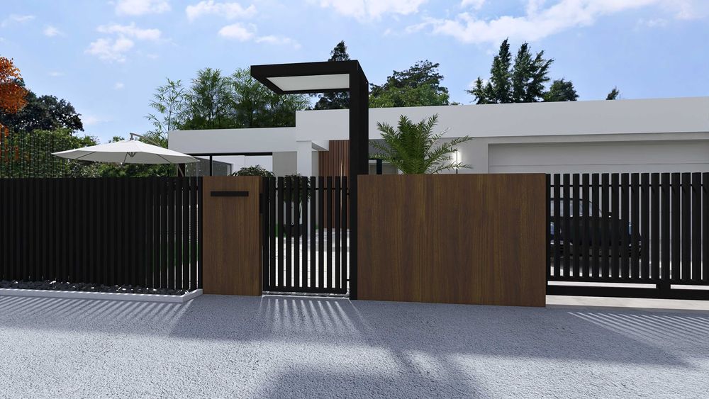 Ogrodzenie Grzebieniowe Pionowe nowoczesne ogrodzenie - Vertical