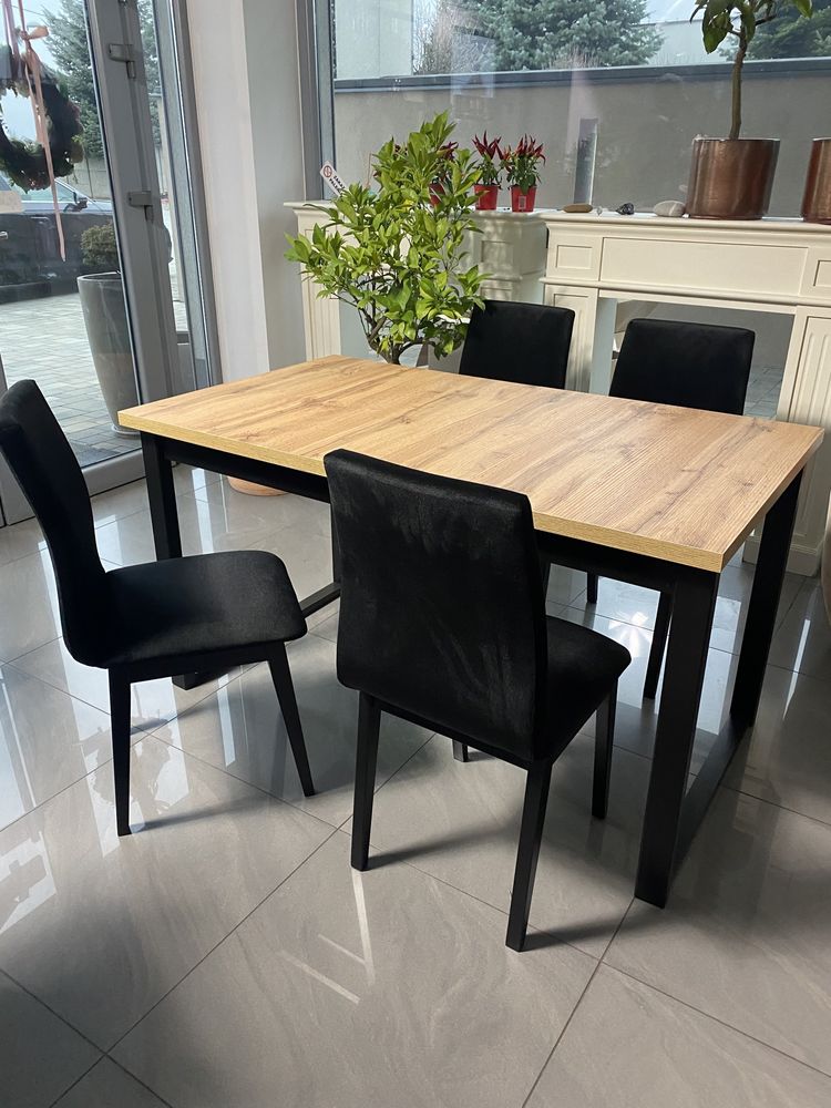Zestaw Stół 140/180 cm + 4 krzesła