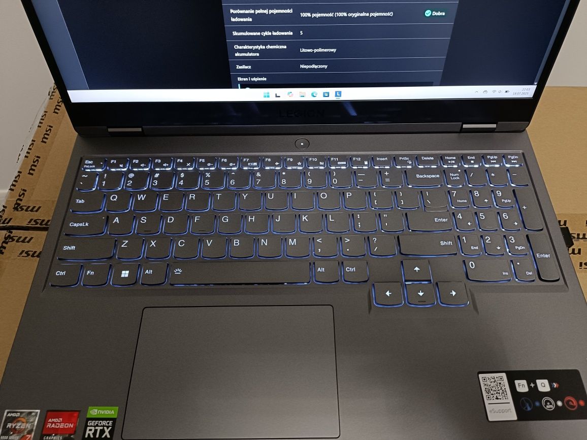 Lenovo Legion 5 15ARH7H 6800H 16GB 512GB SSD RTX 3070TI