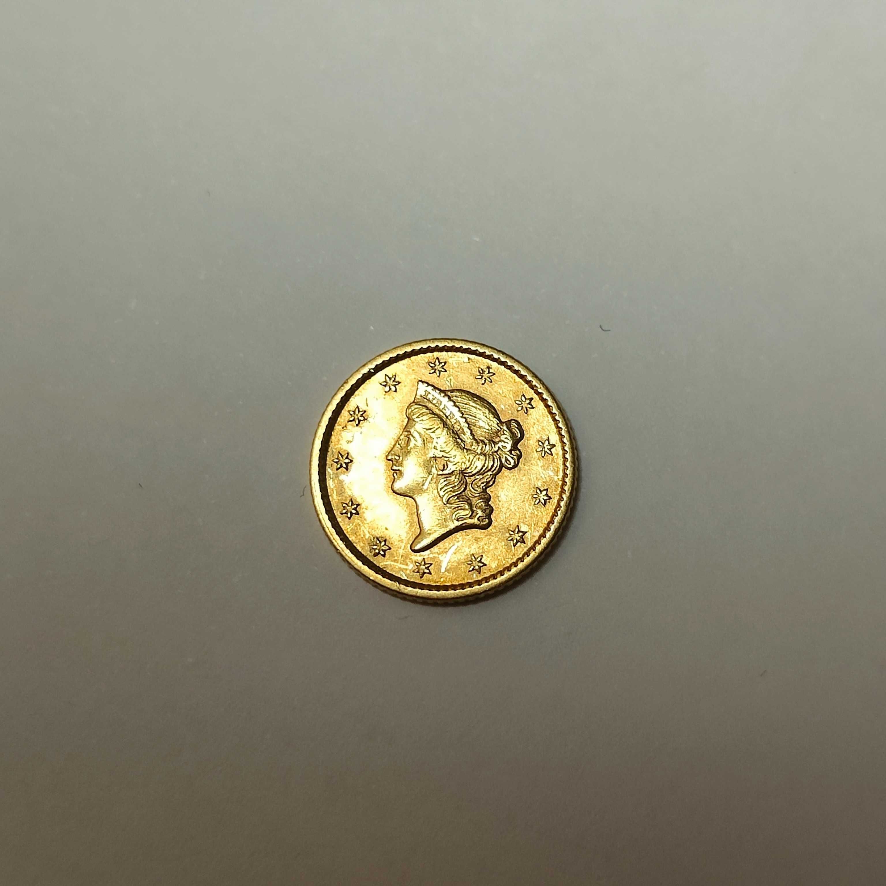 1 доллар 1851 США, Liberty Head, золото