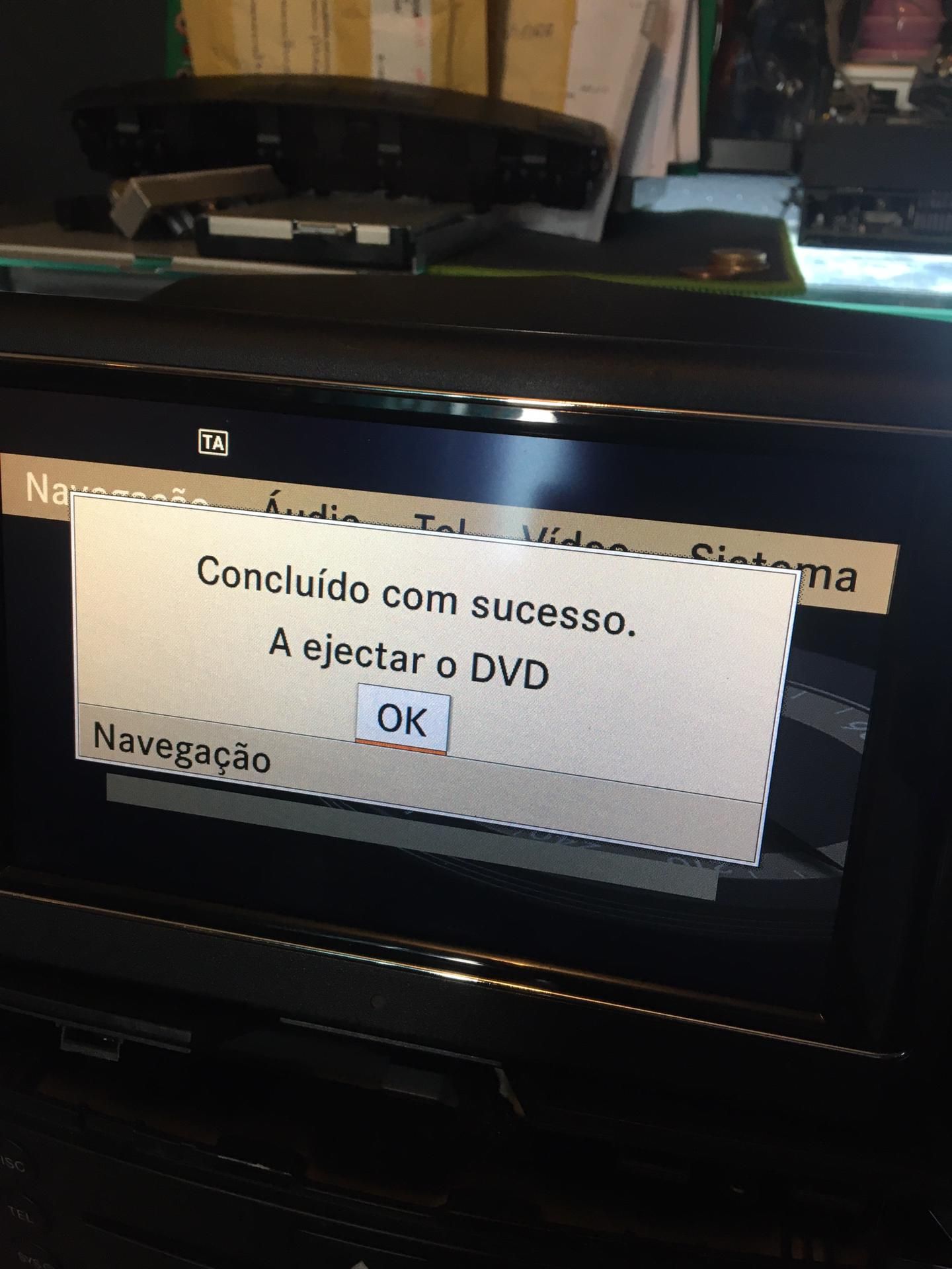 DVD GPS Mercedes NTG4 W204 Comand APS lançado em 2019 final