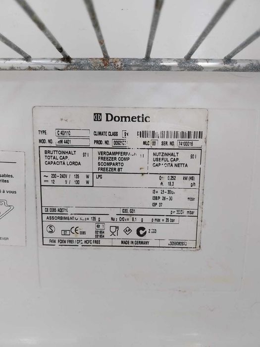 Lodówka DOMETIC RM4401 12V, 220V, GAS do kempingu/kampera