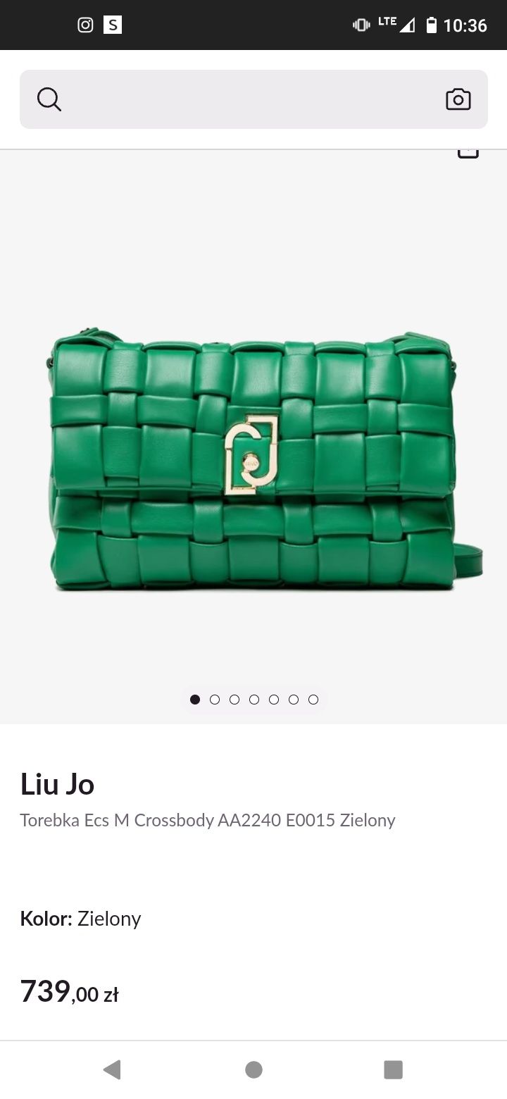 Liu jo ECS crossbody torebka damska zielona M
