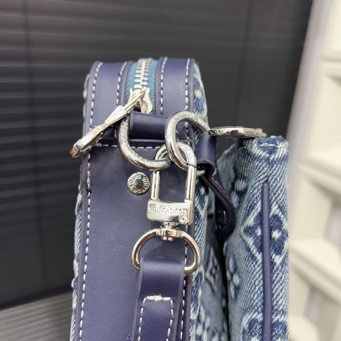 Louis Vuitton 3v1 3в1 мессенджер сумка мужская джинсовая синяя