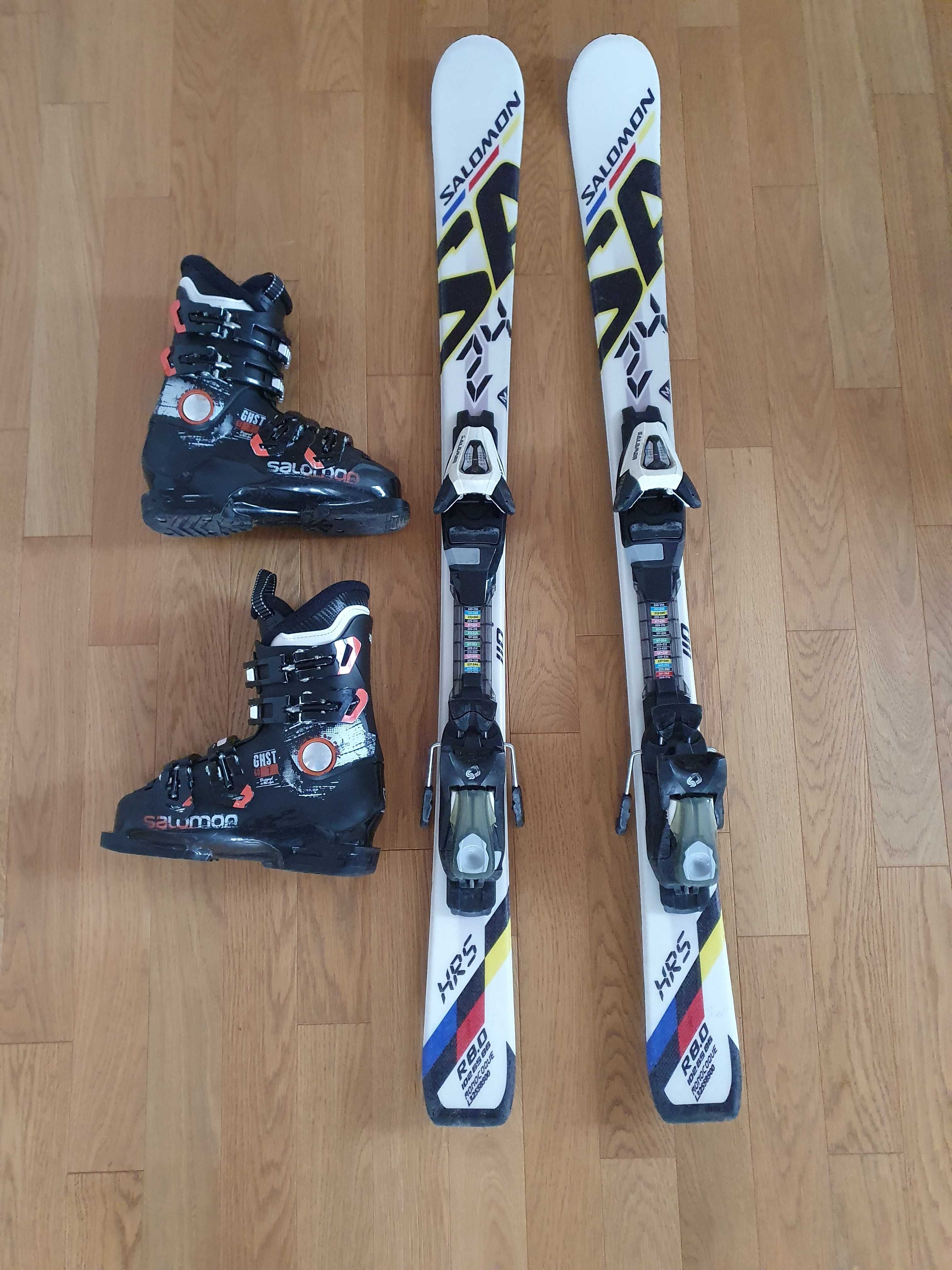 Narty Salomon 110 + buty Salomon Ghost rozm 21 + kask i gogle