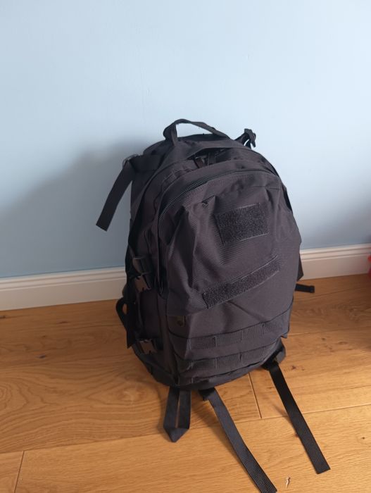 Wodoodporny plecak turystyczny, taktyczny 45 l, czarny, lekki,sportowy