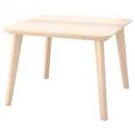 Stolik kawowy IKEA LISABO drewniany jesion brzoza 70x70