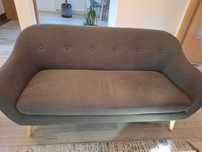 Sofa 2,5 miejscowa szara tkanina