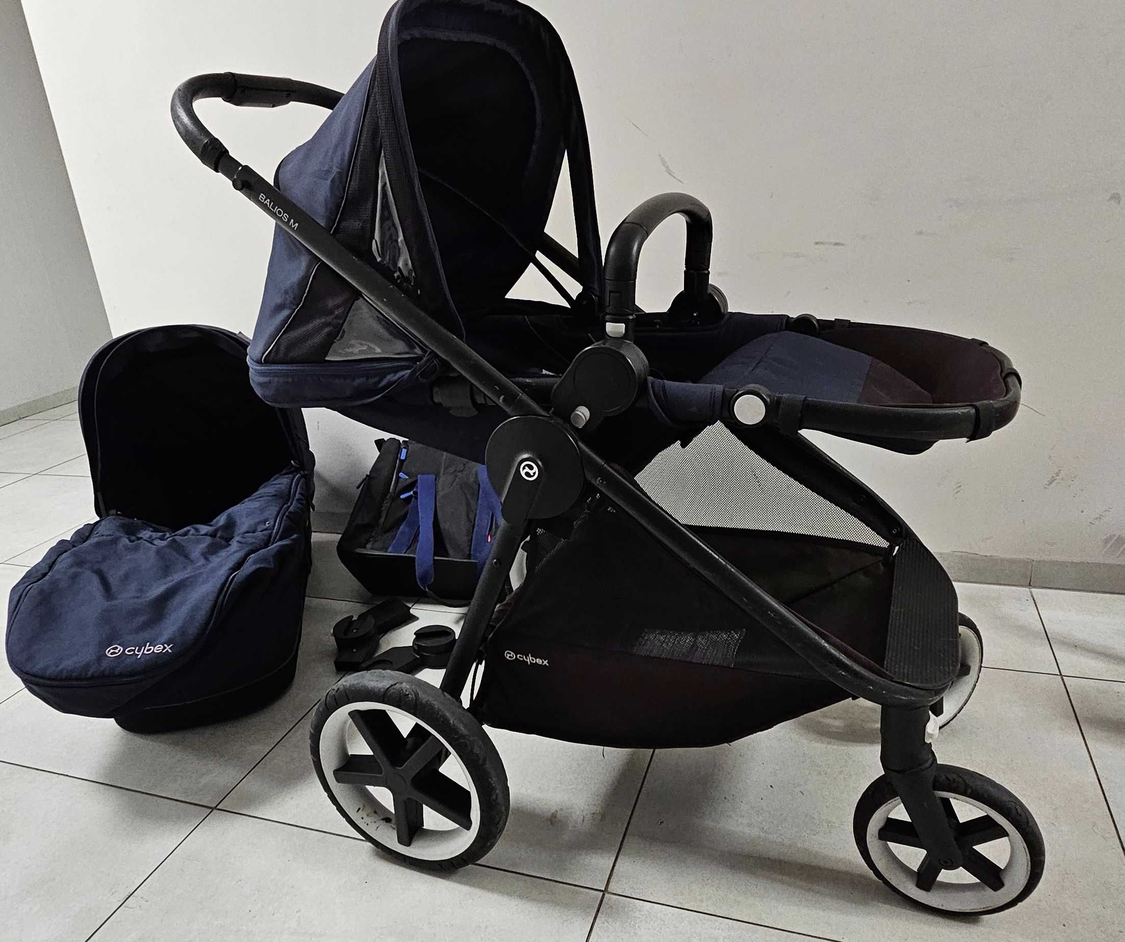 Wózek Cybex Balios M 2w1 plus torba, adaptery, zimowy pokrowiec