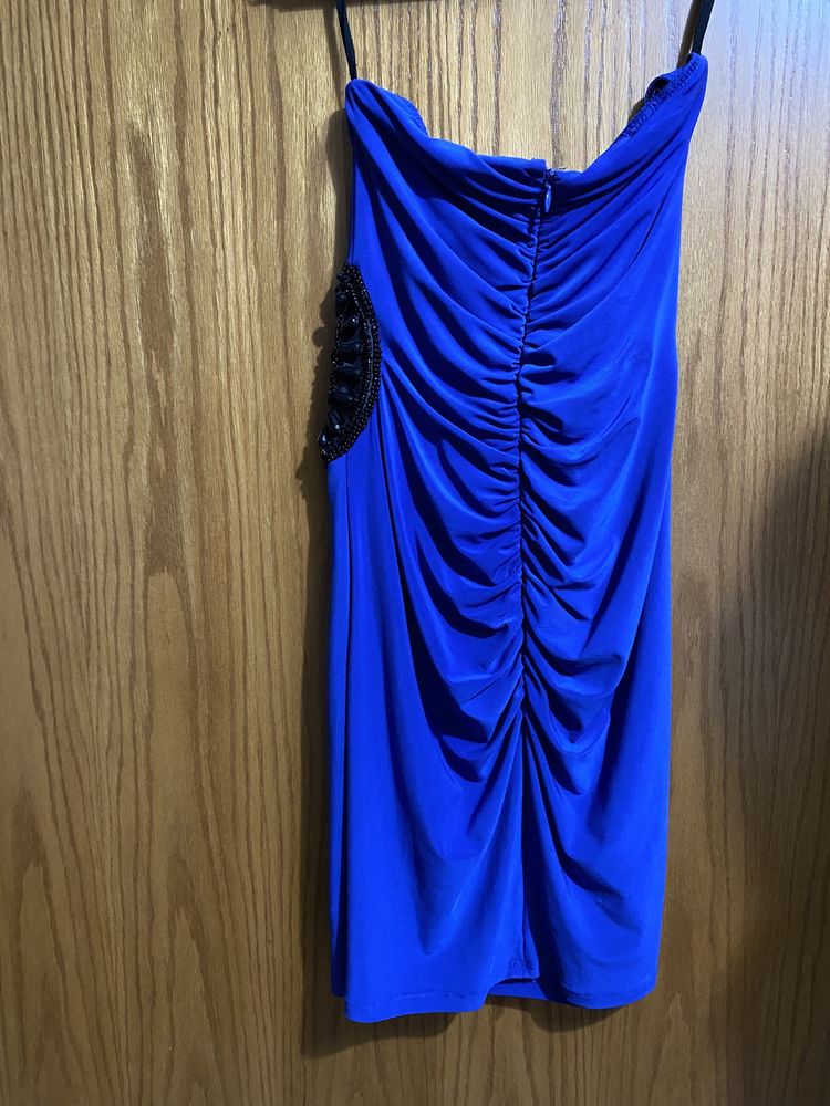 Vestido (cai-cai), cor azul mulher