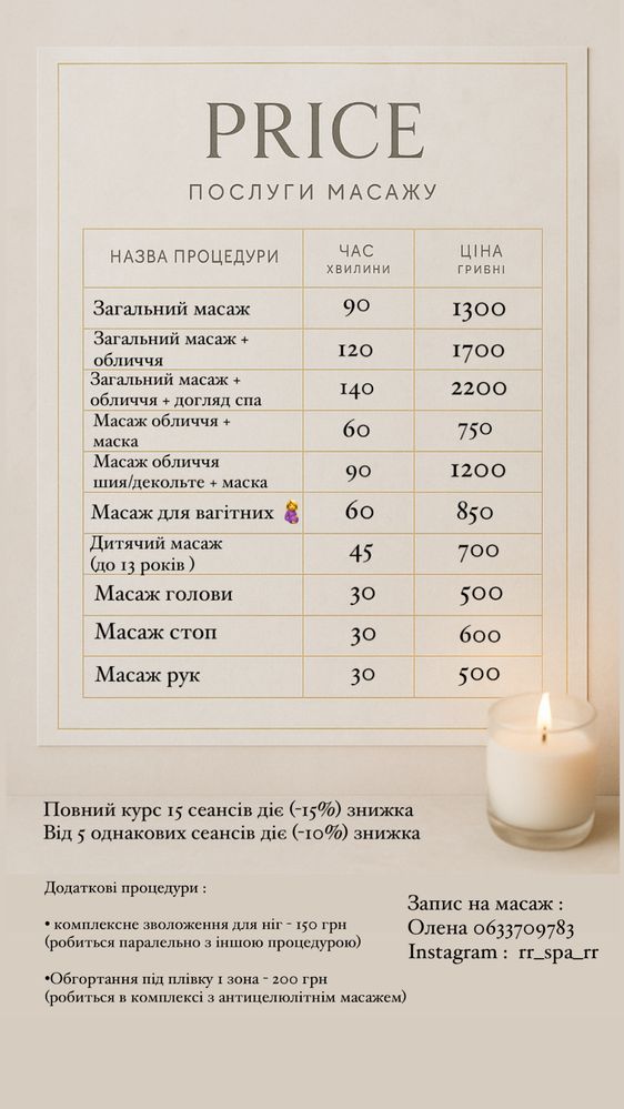 Масаж , масаж левый берег , масаж воскресенка