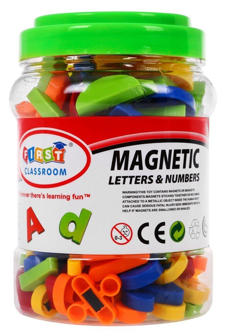 Magnesy do tablicy Magnesiki dla dzieci Cyferki Literki 128 el