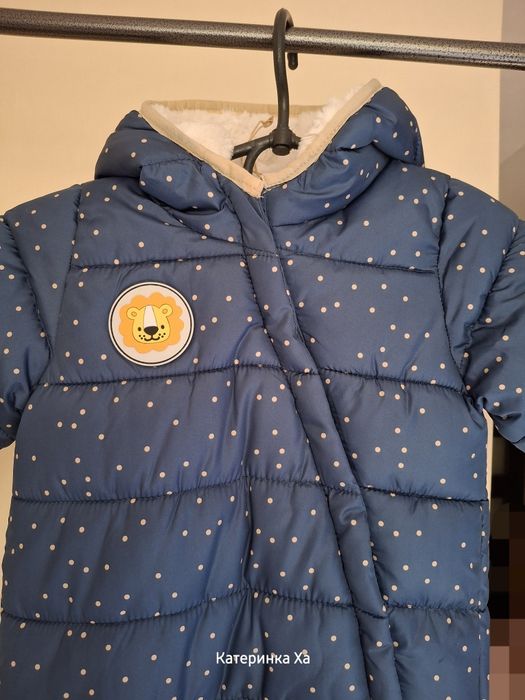 Комбінезон зимовий демісезонний на плюшевій підкладці 74/80 Lily&Dan