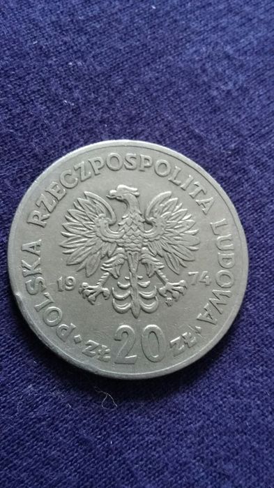 Moneta 20zl Marceli Nowotko 1974r.