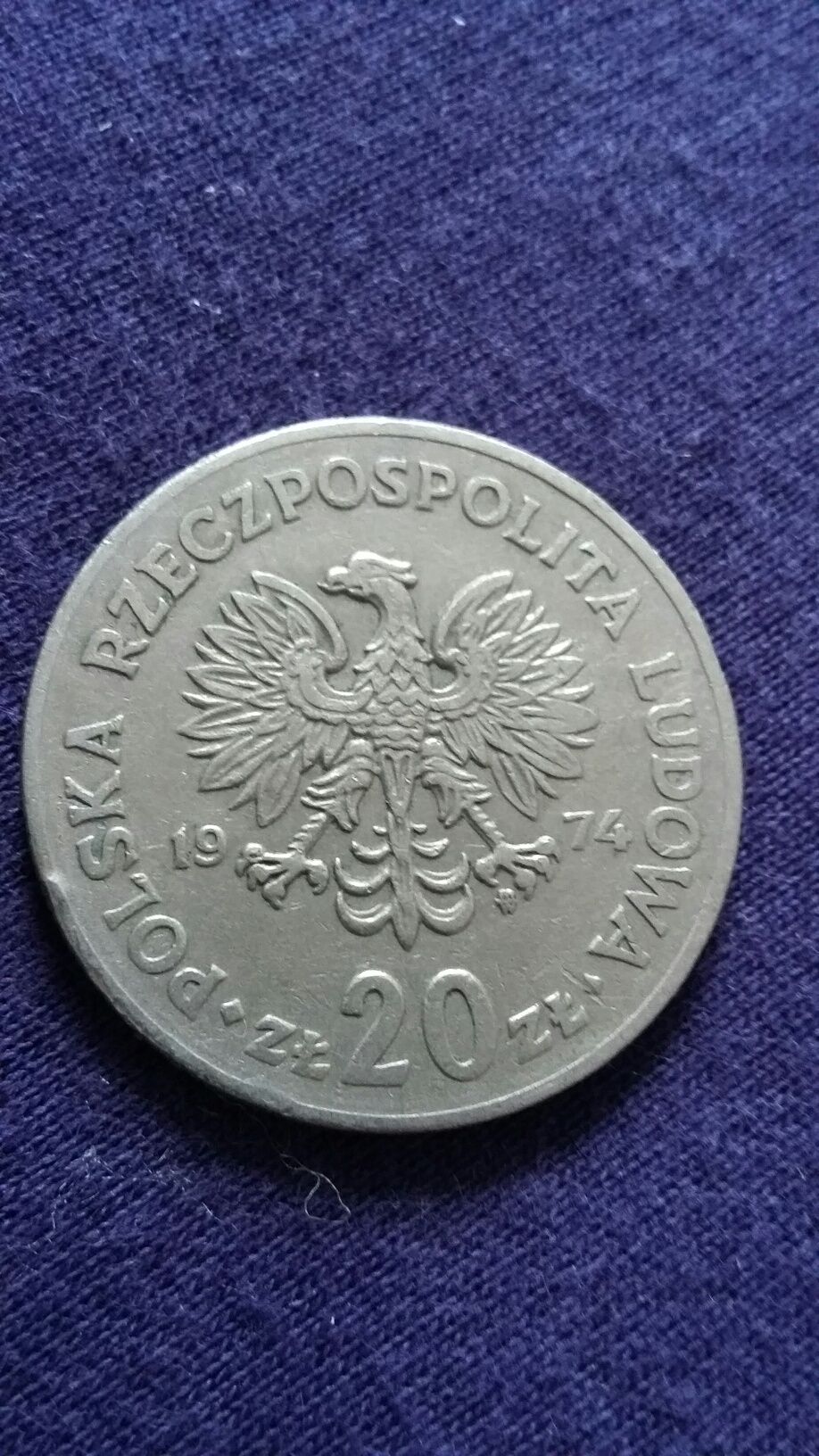 Moneta 20zl Marceli Nowotko 1974r.