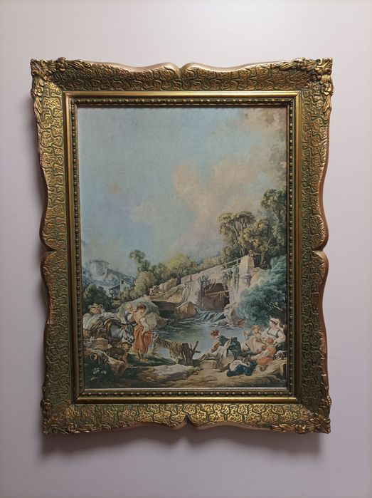 Quadro muito antigo de origem francesa com mais de 60 anos