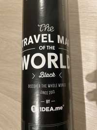 Mapa zdrapka. Świat. Travel Map Black World.