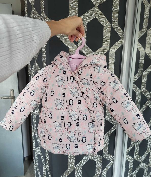 Kurtka dziewczęca, różowa kurtka, rozmiar 92, Pepco