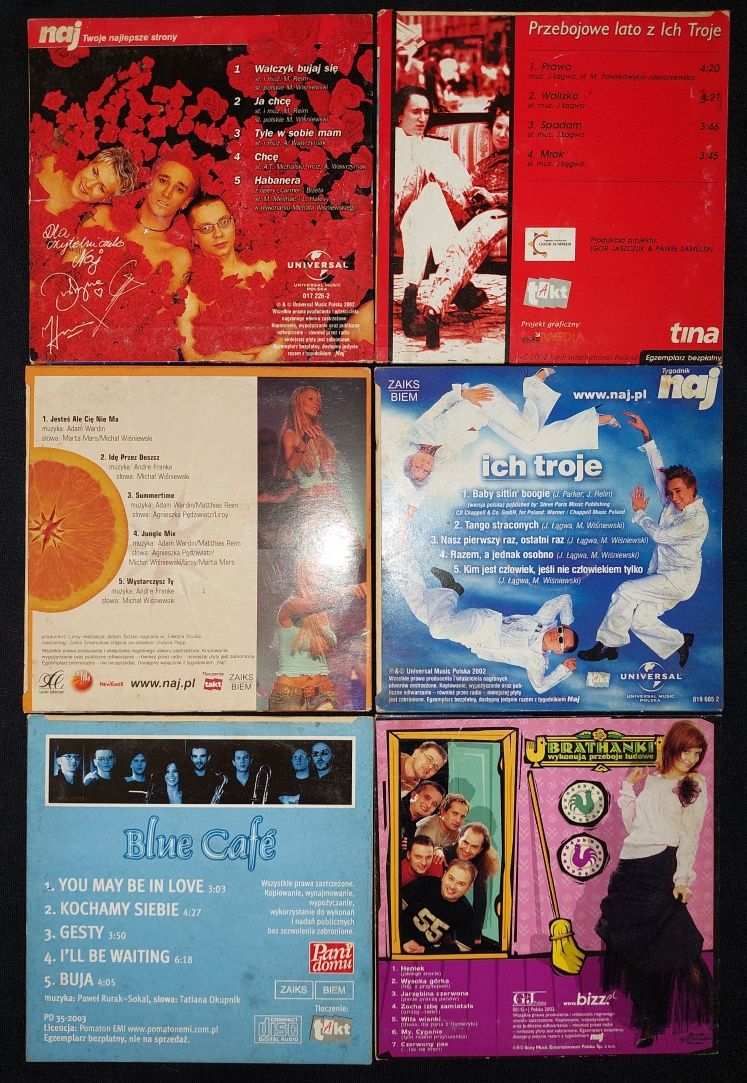 Ich Troje ( x 3 CD ) , Mandaryna, Blue Cafe i Brathanki - razem 6 CD