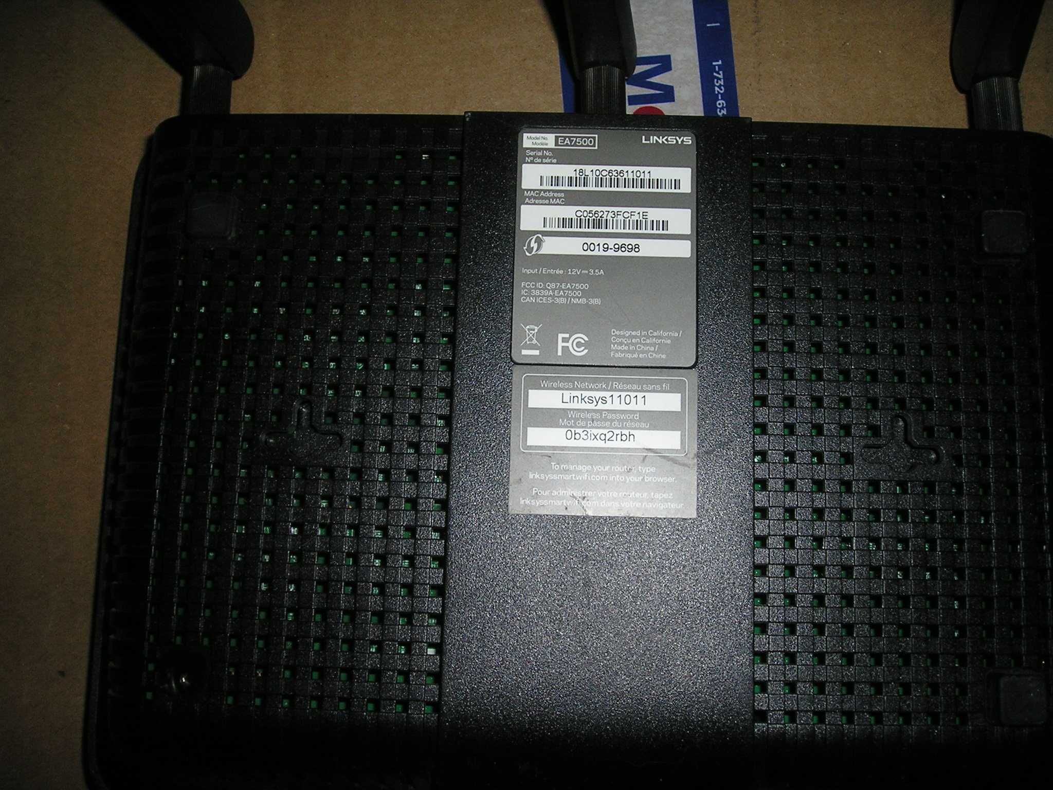 WiFi Gigabit роутер Cisco Linksys EA7500 (Америка)