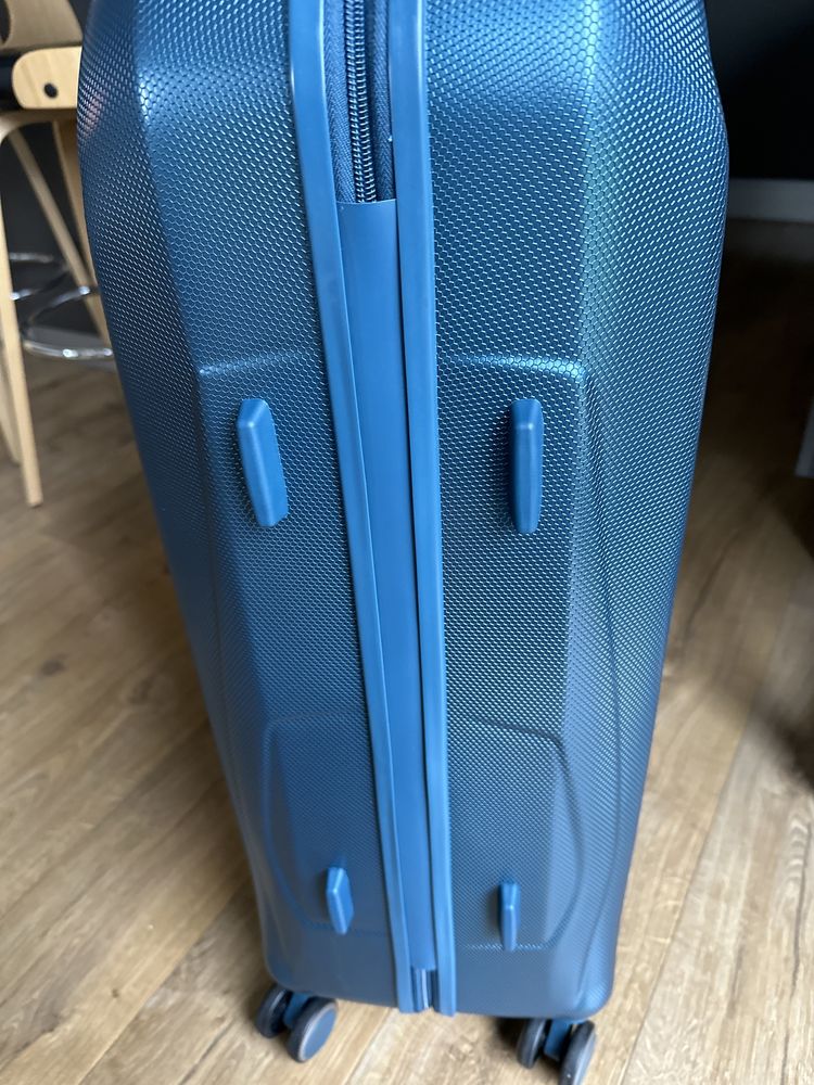Duża walizka z polikarbonu wittchen niebieski