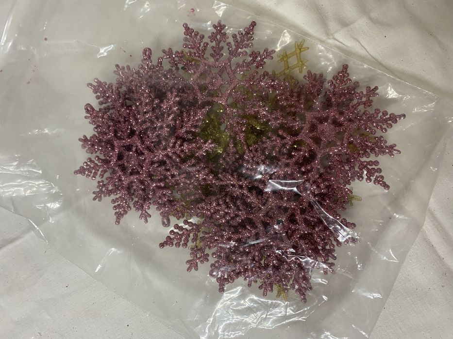 Enfeites arvore natal rosa