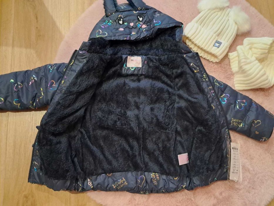 Kurtka zimowa dla dziewczynki rozmiar 104/110