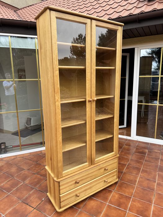 Witryna drewni stylowa półki regał kredens szafka szafa etażerka komod