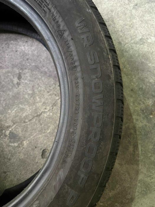 Шины 215/55 R17 Nokian пара зима (5.5/6мм 2020) L7