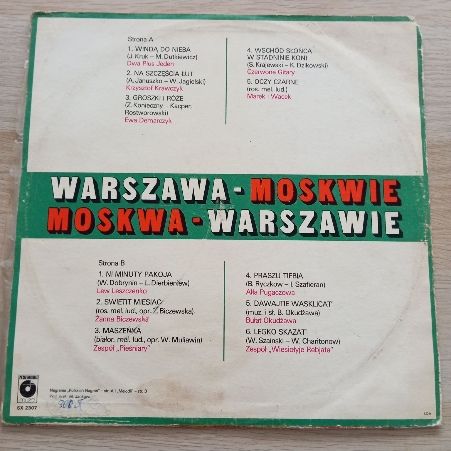 Warszawa Moskwie Moskwa Warszawie, płyta winylowa w dobrym stanie