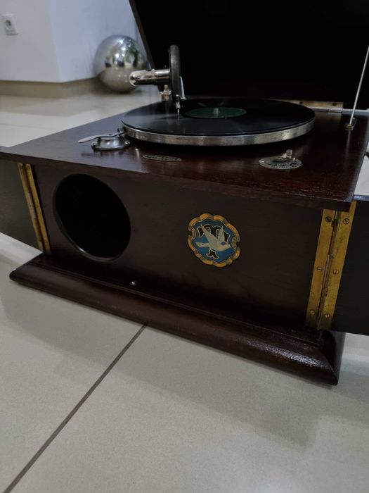 Gramofon antyczny zabytkowy Szwajcarii ANTYK XIX/XX wiek Szwajcaria