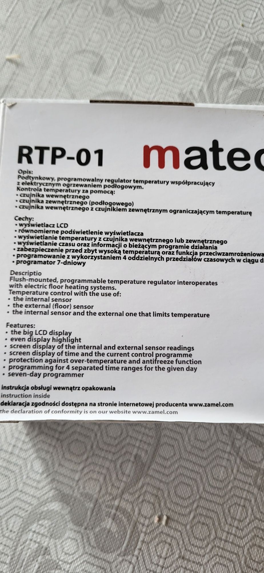 Regulator temperatury RTP-01 matec Zamel