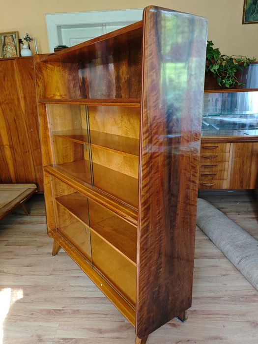 Biblioteka Tatra – vintage, orzech wysoki połysk, lata 70-te