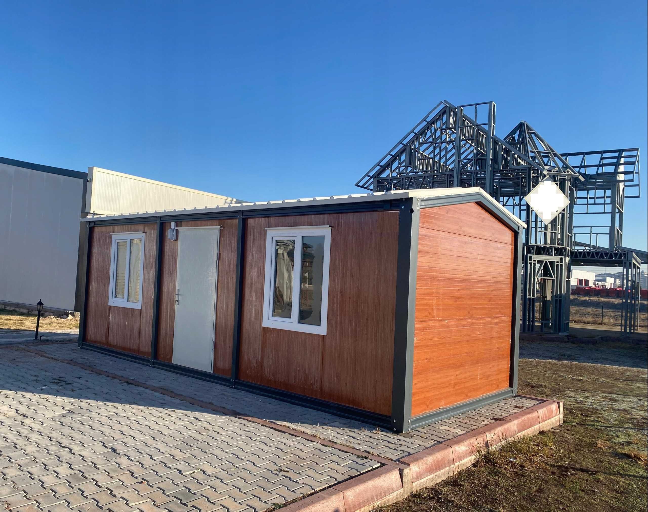 Kontener mieszkalny 3x7x2,5 klimatyzacja toaleta kuchnia całoroczny