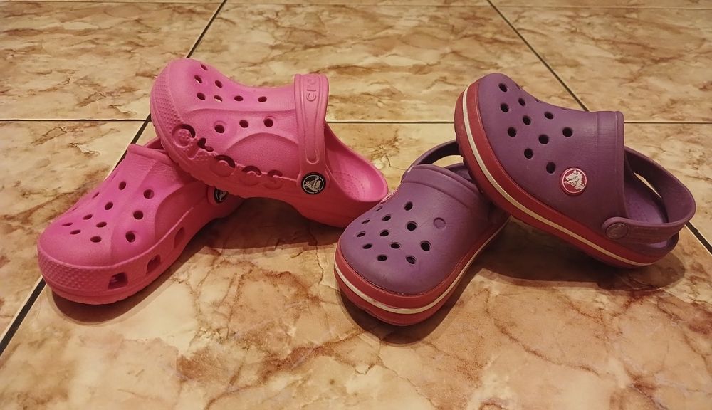 Кроксы 25 26 размер розовые фиолетовые девочке crocs C 8 9 оригинал