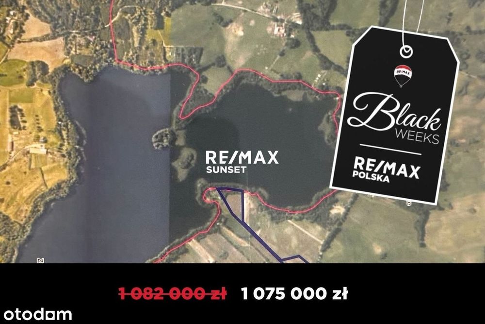 Działka z linią brzegową jeziora Zarańsko