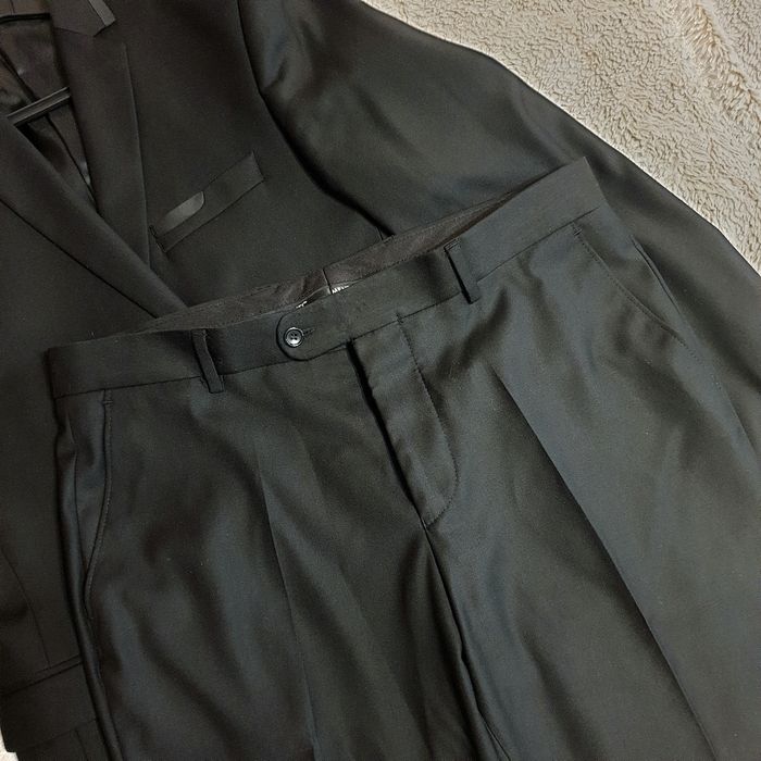 Костюм классика смокинг однобортный чёрный