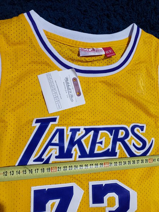 Żółta koszulka LA Lakers Mitchell&Ness nr. 73 Rodman
