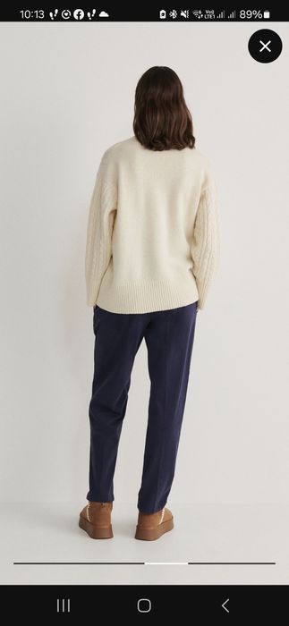 Granatowe spodnie ciążowe chino Reserved!