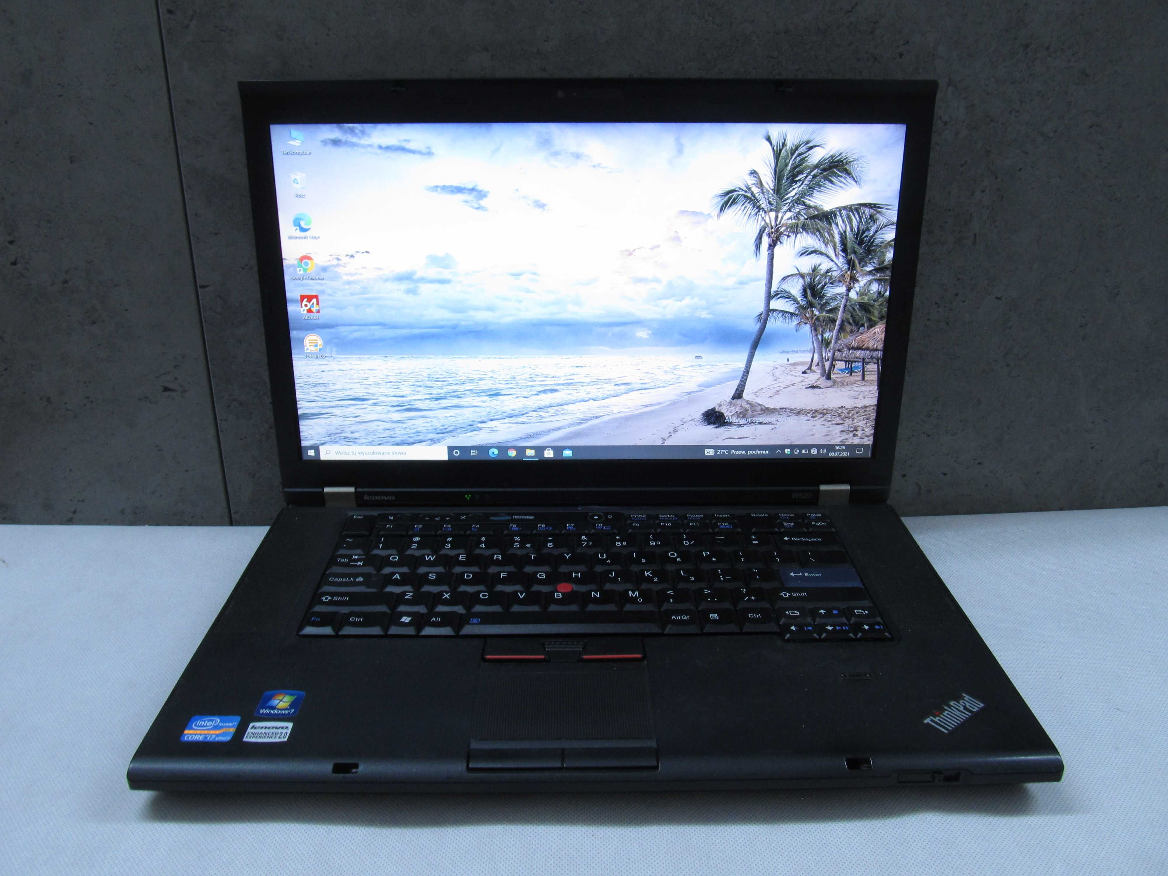 AUTO CAD Lenovo W520 i7 8x33GHz 8GB 128SSD DVD NVIDIA Quadro Photoshop