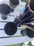 Conjunto antigo de caneca e 6 copos