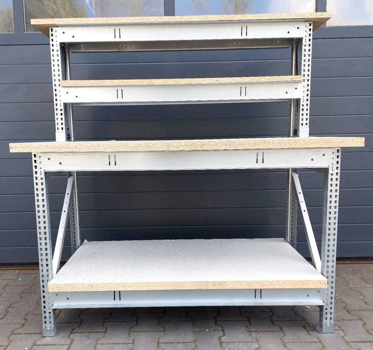 Stół warsztatowy podwójna nadstawka majsterkowic magazynowy garażowy