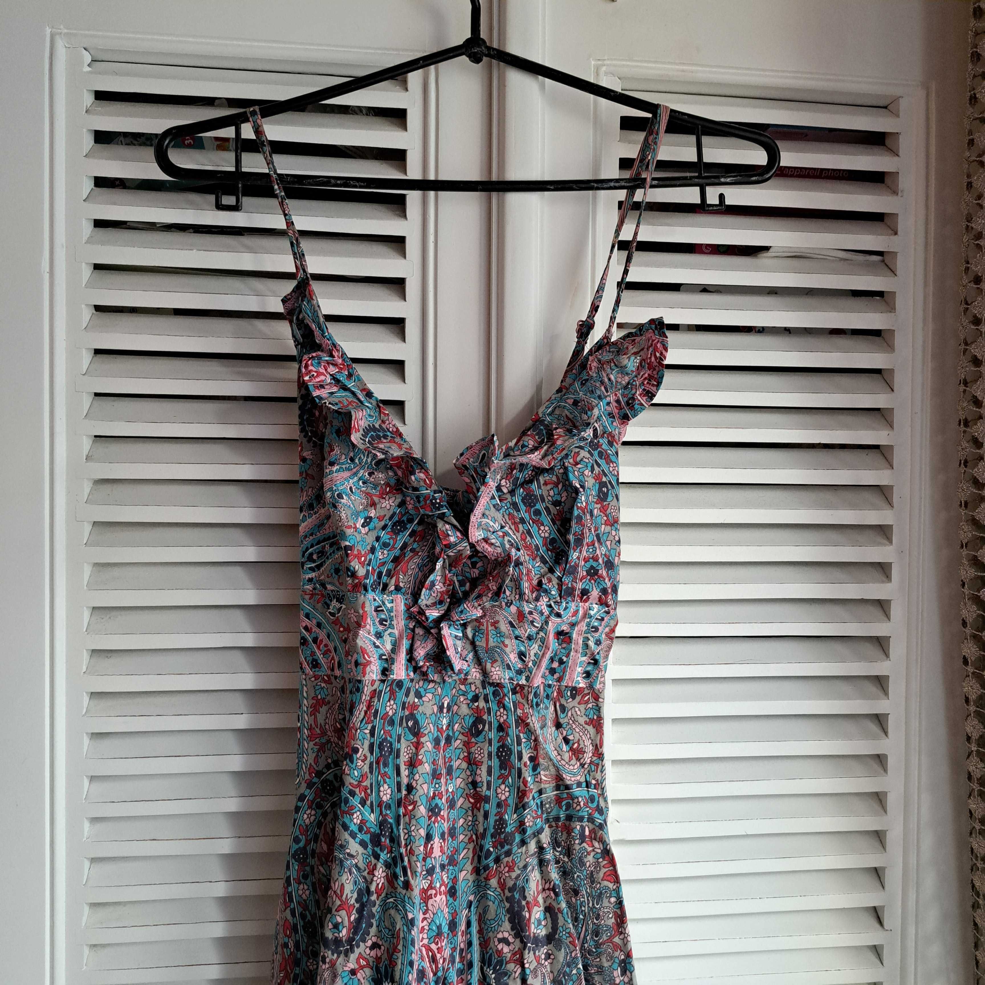 8  34 xs WAREHOUSE max boho etno UK piękna sukienka