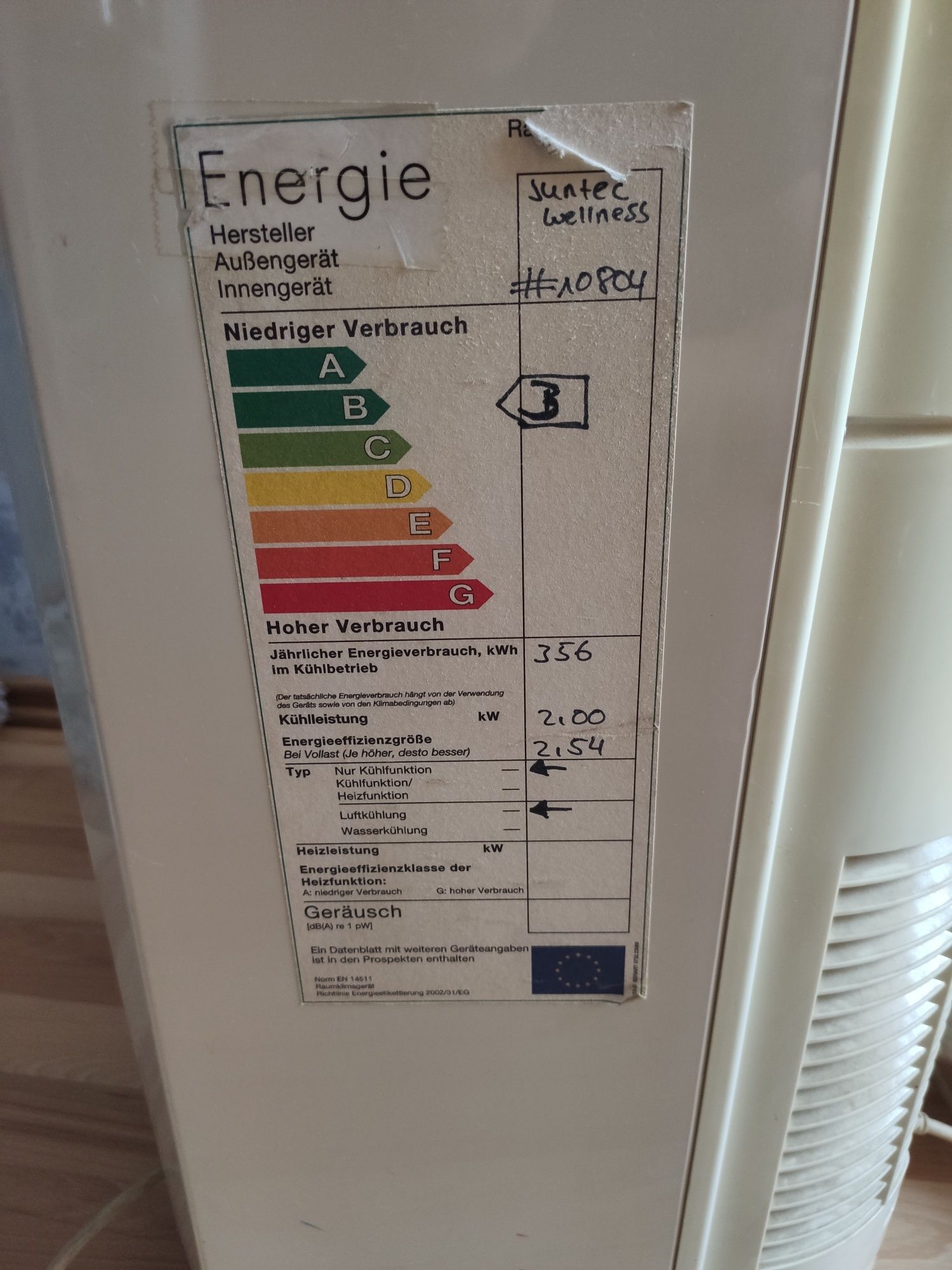 Klima przenośna (820W) oszczędna
